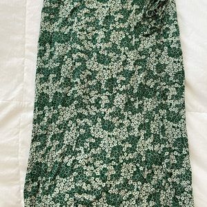 Yasmin floral wrap midi skirt